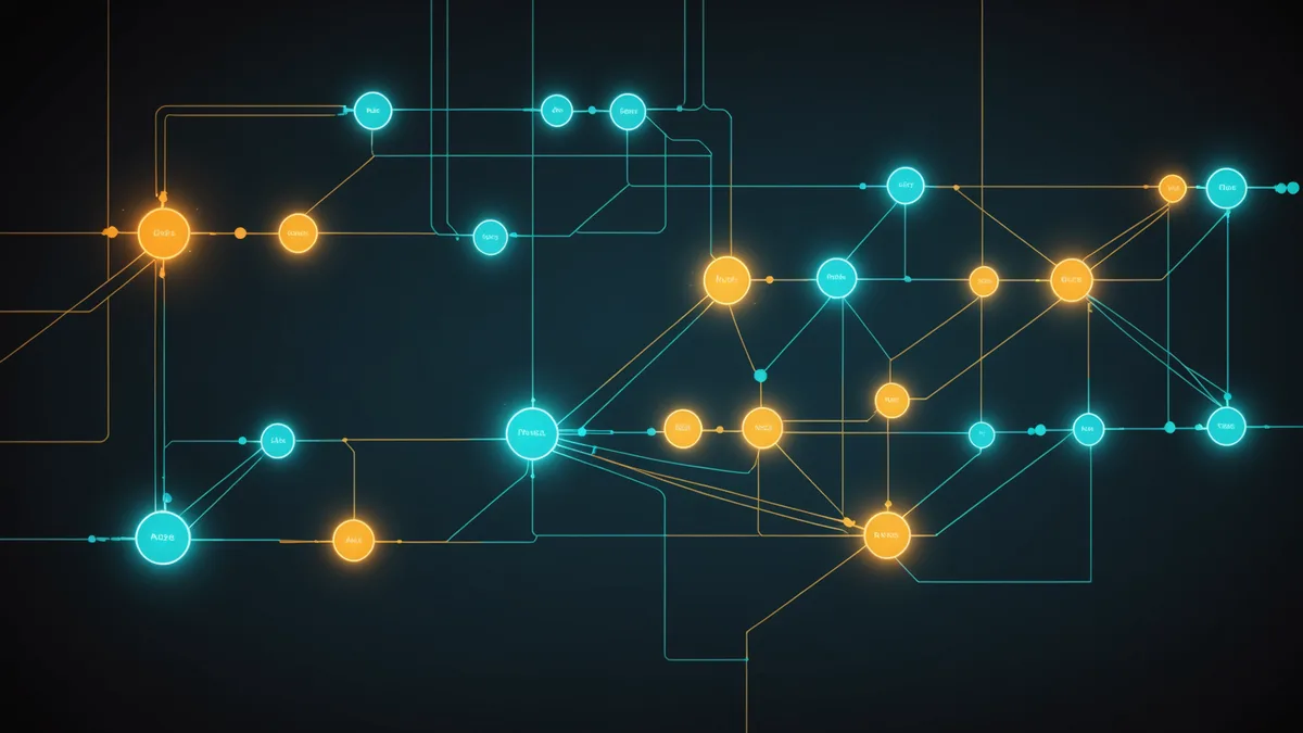Abstract API data pipeline integration visualization